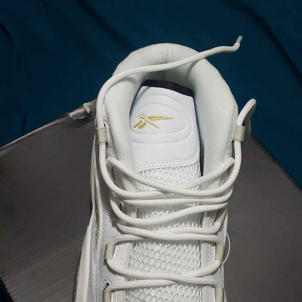 Reebok Question “Respect My Shine” Features Rub-Away Black Toe With Hidden Gold - Picture 2 of 5